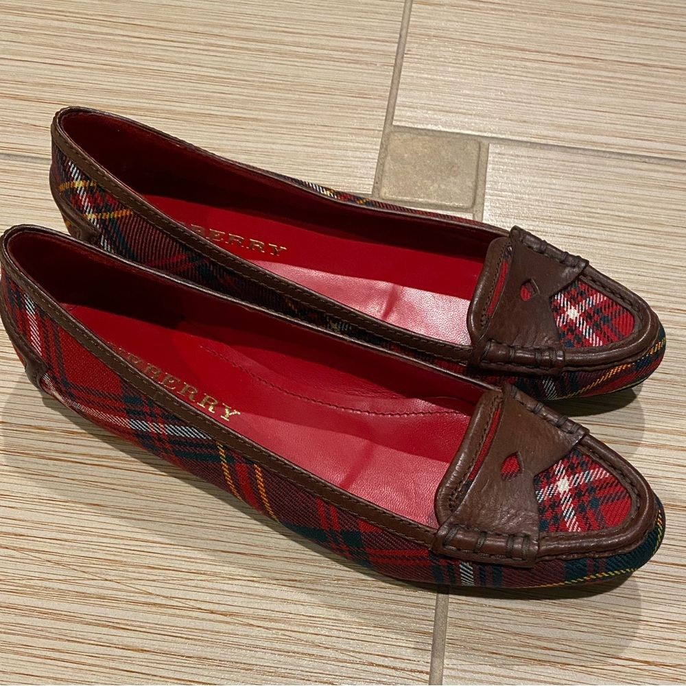 Burberry Plaid Tartan Flats